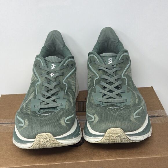 HOKA One One Clifton 10 Mens Size 14D Green Running Sneakers + NEW INSOLE main image 5